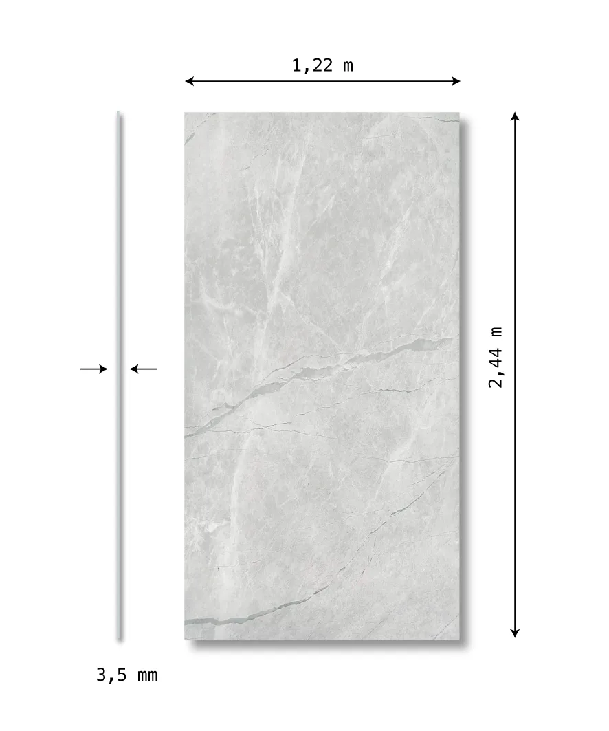Panel PVC Simil Marmol Gris Capri - Suministros Roca